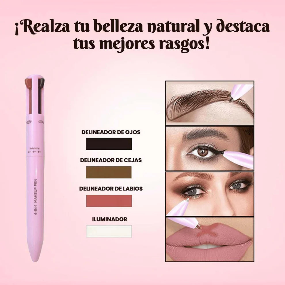 DELINEADOR 4 EN 1 (Cejas, labios, ojos e iluminador)